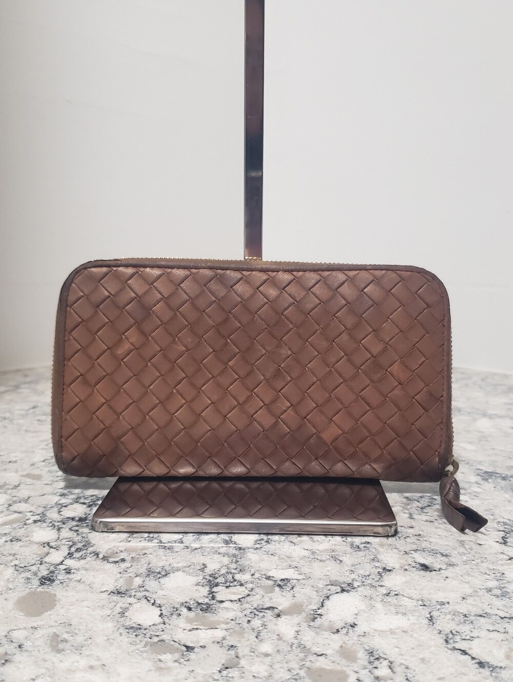 Bottega Veneta Intrecciato Woven Nappa Leather Zip Around Wallet - Picture 11 of 11